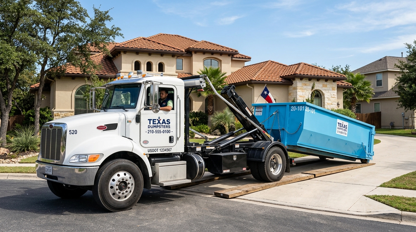 Peak Guard Driveway Protection Boards under dumpster wheels in Phoenix